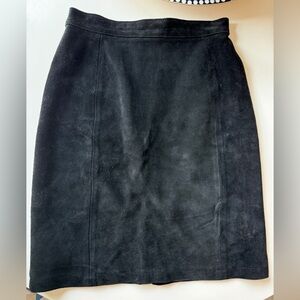 Black Suade Vintage Skirt